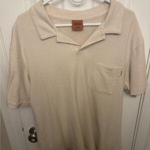 Rhythm vintage terry polo, natural color, size L. Worn once and is too big